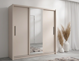 Schwebetürenschrank Baku 13 – 250 cm – Kaschmirbeige