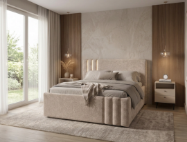 Bett Jukon 82 mit Bettkasten und Hebemechanismus sowie LED-Beleuchtung - 180x200 cm