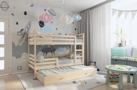 Kojenbett Jacek 3 mit zusätzlichem Bett - 80x190 cm