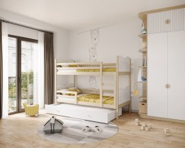 Kombibett Max 3 mit Zusatzbett - 80x190 cm