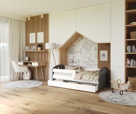 Bett Happy 2009 - 90x200 cm - weiß/grau