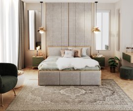 Bett Panama gepolstert - 140x200 cm - craft