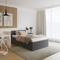 Bett mit Stauraum Panama Plus - 90x200 cm - grau