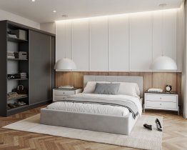 AJK Meble - Kleiderschrank Denver mit Schiebetüren – 200 cm