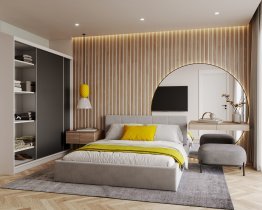 AJK Meble - Kleiderschrank Denver mit Schiebetüren – 200 cm