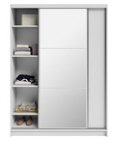 AJK Meble - Kleiderschrank Denver mit Schwebetüren und Spiegel – 160 cm