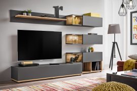 Multimedia TV Regal Silk 240 cm LED - Ulme/Anthrazit