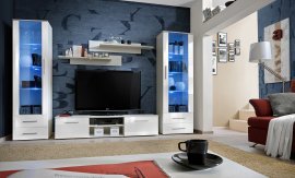 Multimedia TV Regal Galino C 320 cm LED - Weißer Glanz