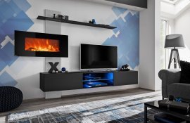 TV-Element mit Elektrokamin Flame E