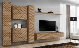 Regal für das Wohnzimmer Switch VI - Eiche Wotan