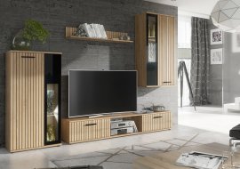 Regal für Wohnzimmer Wow 255 cm LED - Hickory Jackson