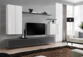 Regal für das Wohnzimmer Switch II 270 cm - weiß/graphit