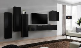 Regal für das Wohnzimmer Switch III 330 cm - schwarz