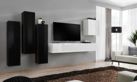 Regal für das Wohnzimmer Switch III 330 cm - schwarz/weiß