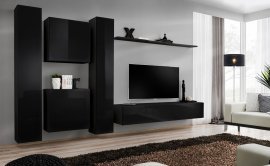 Regal für das Wohnzimmer Switch VI 330 cm - schwarz