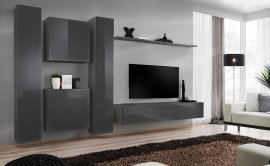 Regal für das Wohnzimmer Switch VI 330 cm - Graphit