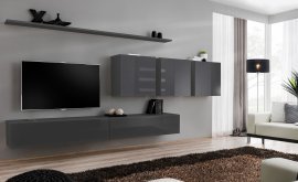 Regal für das Wohnzimmer Switch VII 340 cm - Graphit
