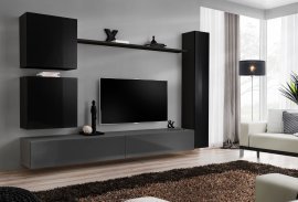 Regal für das Wohnzimmer Switch VIII 280 cm - schwarz/grafit