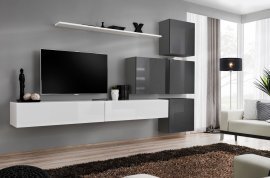 Regal für das Wohnzimmer Switch IX 310 cm - weiß/grafit