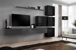 Regal für das Wohnzimmer Switch IX 310 cm - graphit/schwarz