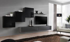 Regal für das Wohnzimmer Switch X 330 cm - schwarz/grafit