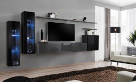 Regal für das Wohnzimmer Switch XI 330 cm LED - schwarz/grafit