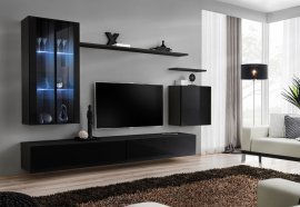 Regal für das Wohnzimmer Switch XII 270 cm LED - schwarz