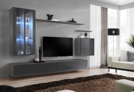 Regal für das Wohnzimmer Switch XII 270 cm LED - Graphit