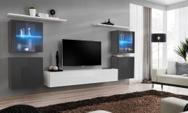 Regal für das Wohnzimmer Switch XIV 320 cm LED - graphit/weiß