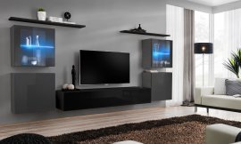 Regal für das Wohnzimmer Switch XIV 320 cm LED - graphit/schwarz