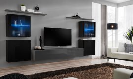 Regal für Wohnzimmer Switch XIV 320 cm LED - schwarz/graphit