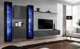 Regal für das Wohnzimmer Switch XVI 330 cm LED - schwarz/graphit