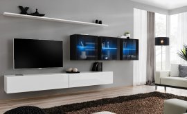 Regal für das Wohnzimmer Switch XVII 340 cm LED - weiß/schwarz