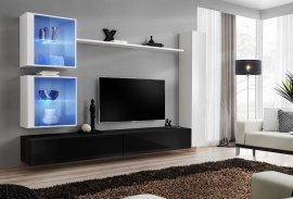Regal für das Wohnzimmer Switch XVIII 280 cm LED - weiß/schwarz