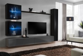 Regal für das Wohnzimmer Switch XVIII 280 cm LED - schwarz/graphit