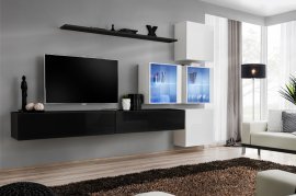 Regal für das Wohnzimmer Switch XIX 310 cm LED - schwarz/weiß
