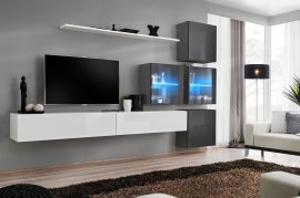 Regal für das Wohnzimmer Switch XIX 310 cm LED - weiß/Grafit