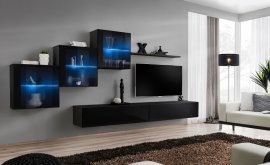 Wohnzimmer Regal Switch XX 310 cm LED - schwarz