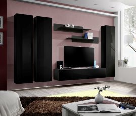 Regal für das Wohnzimmer FLY C1 310 cm - schwarz
