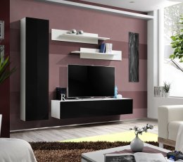 Regal für das Wohnzimmer FLY G1 210 cm - weiß/schwarz