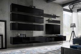 Regal für das Wohnzimmer FLY J1 320 cm - schwarz