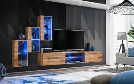Regal für das Wohnzimmer Switch XXII 240 cm LED - Wotan Eiche