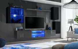 Regal für Wohnzimmer Switch XXIII 250 cm LED - schwarz/Graphit
