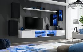 Regal für das Wohnzimmer Switch XXV 280 cm LED - schwarz/weiß