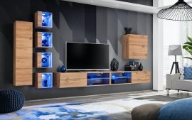 Regal für das Wohnzimmer Switch XXVI 320 cm LED - Wotan Eiche