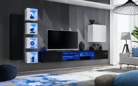 Regal für das Wohnzimmer Switch XXVI 320 cm LED - schwarz/weiß