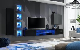 Regal für Wohnzimmer Switch XXVI 320 cm LED - schwarz/graphit
