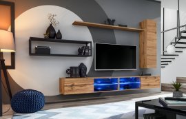 Regal für das Wohnzimmer Switch Met IV - Wotan Eiche