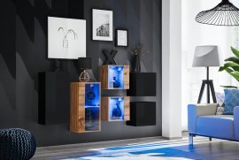 Regal für das Wohnzimmer Switch SB IV LED - Schwarz/Votan