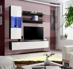Regal für das Wohnzimmer FLY H3 - schwarz/weiß